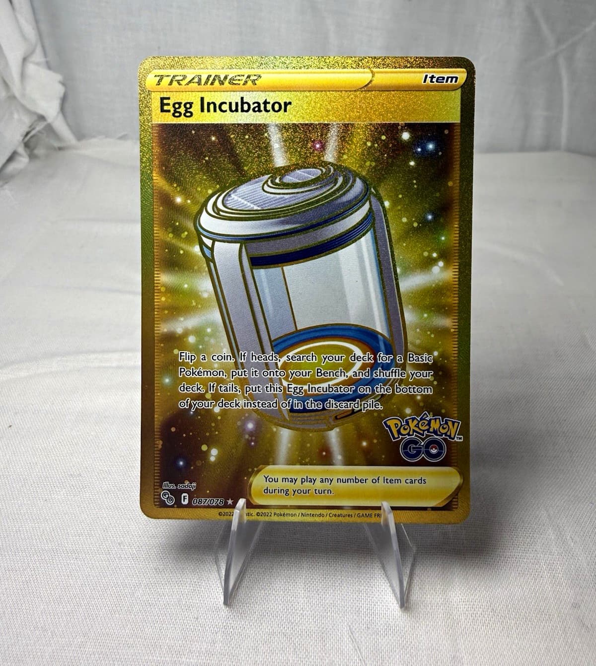 Egg Incubator 087/078 Pokemon GO Secret Rare Holo Full Art Trainer 2022