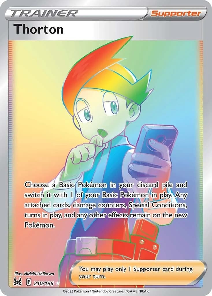 Pokemon Thorton Sword & Shield: Lost Origin 210/196 Holofoil NM Secret Rare