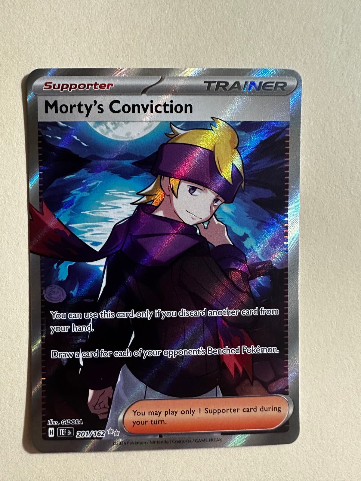 Morty's Conviction Holo Temporal Forces 201/162 NM Pokemon
