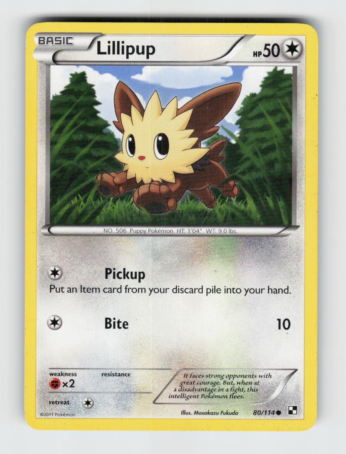 Lillipup 80/114 - Pokemon - Black & White - Common - LP