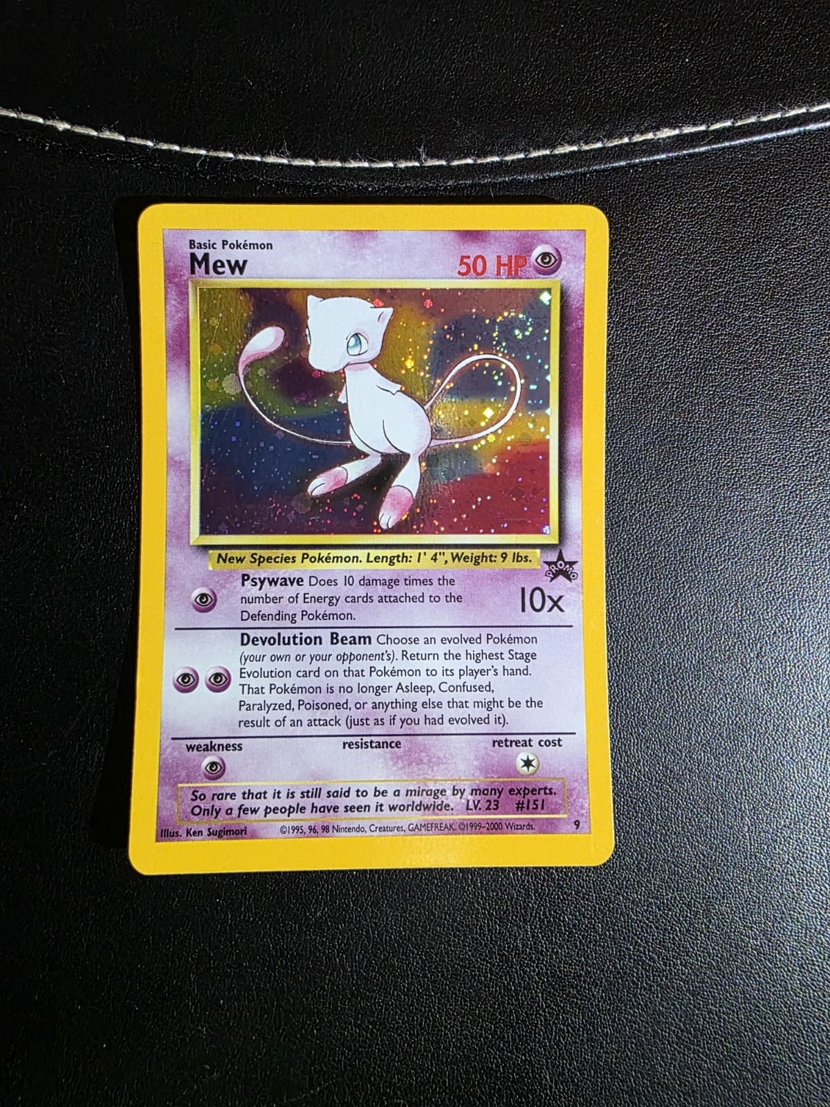 Mew #9 Black Star Promo Holo Pokémon Card 2000 WOTC LP Galaxy Swirl