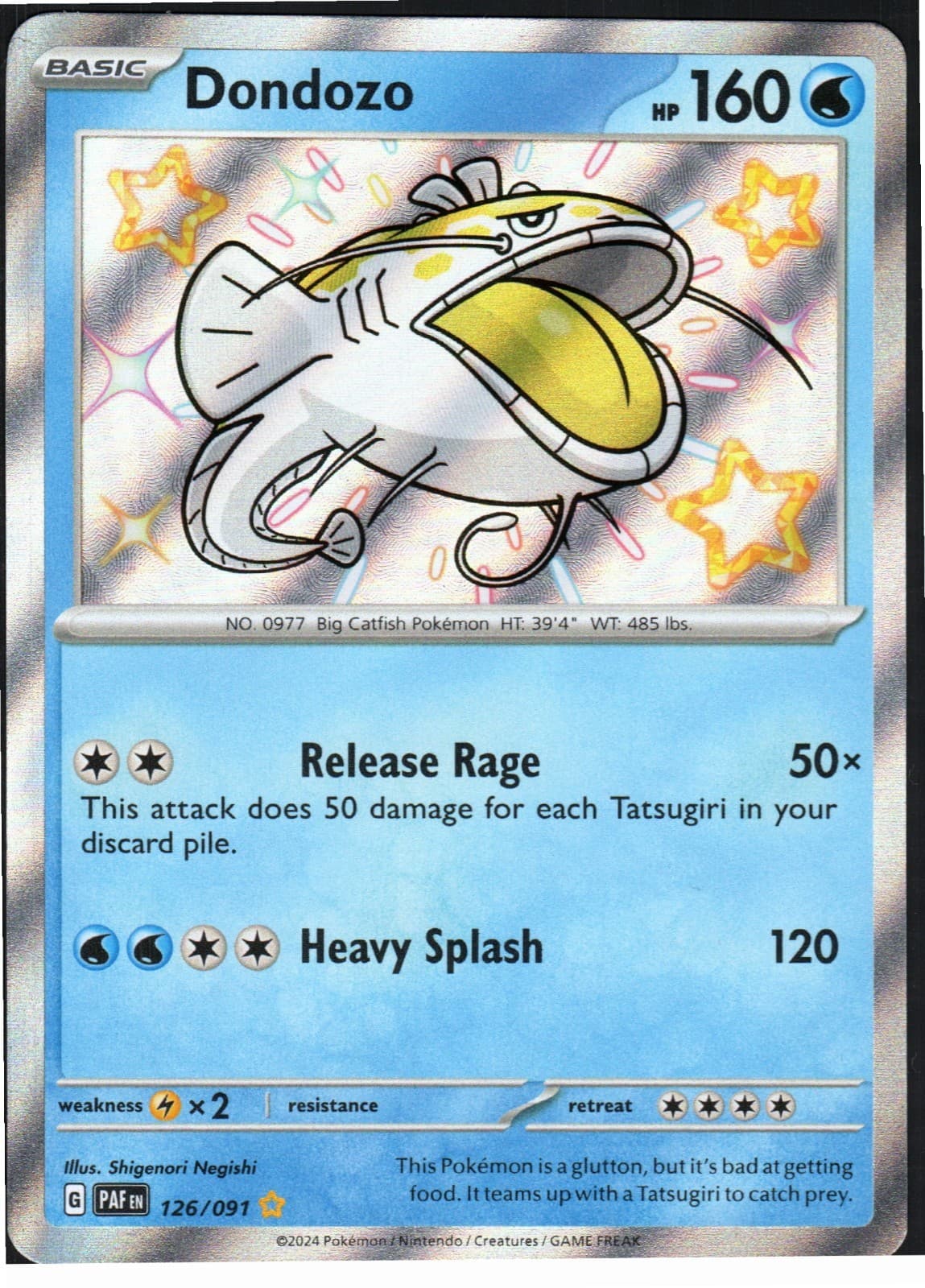 Dondozo 126 Shiny Rare - SV: Paldean Fates Pokemon 2024