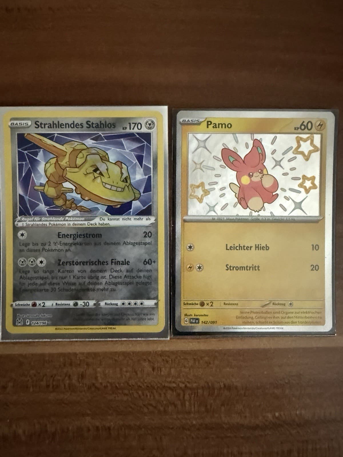 ✨ Pokémon Pamo | Deutsch 🇩🇪 | PAF 142/091 Paldeas Schicksale | NM ✨ + Stahlos