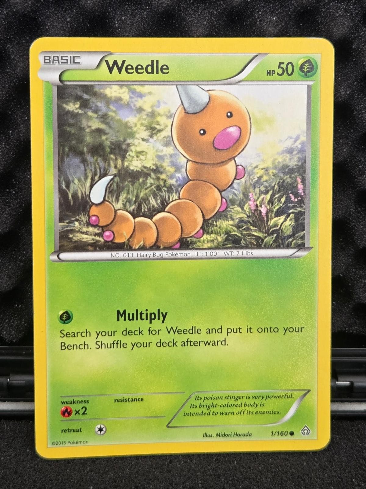 Weedle 1/160 Common Primal Clash Pokemon Lightly Played