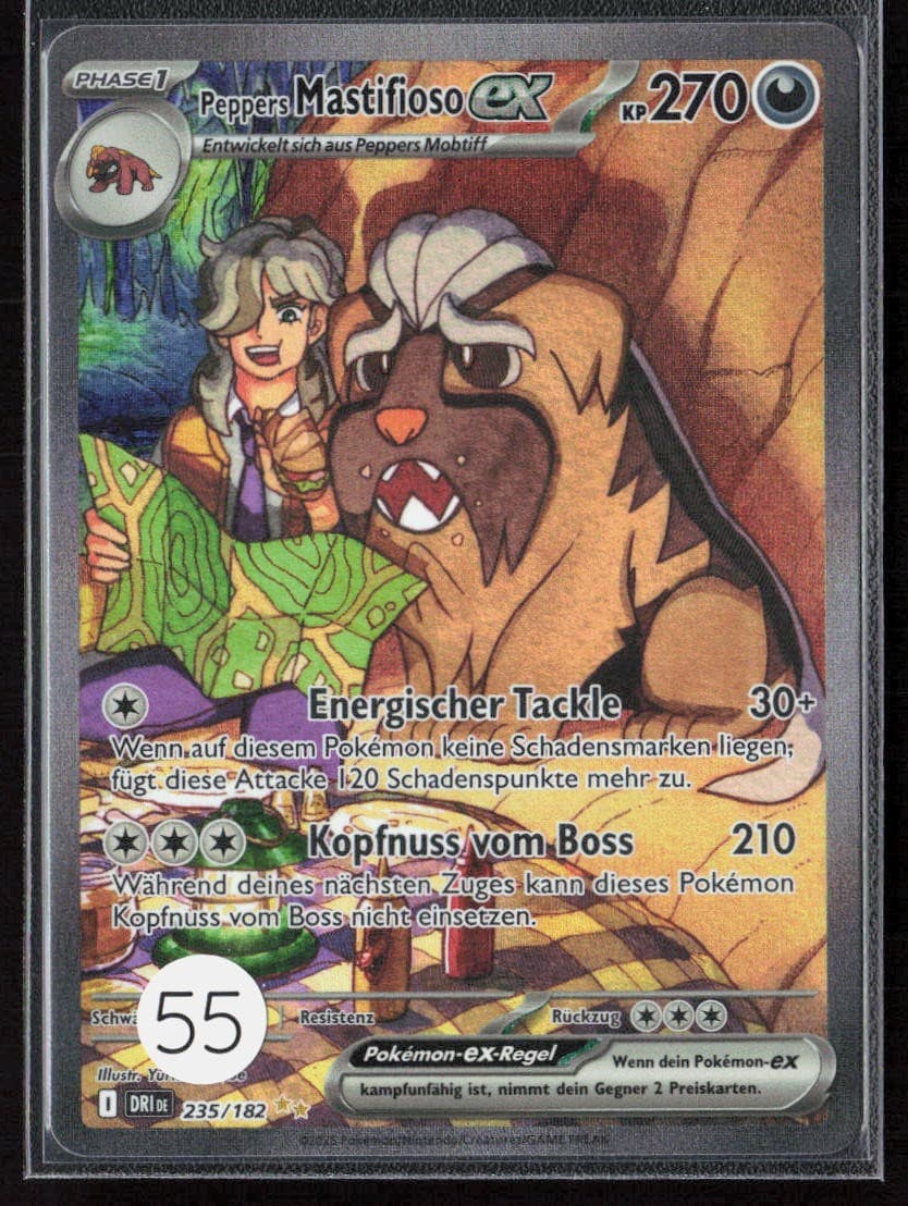 Pokemon TCG Peppers Mastifioso-ex 235 Unlicht 2025 Ewige Rivalen NM