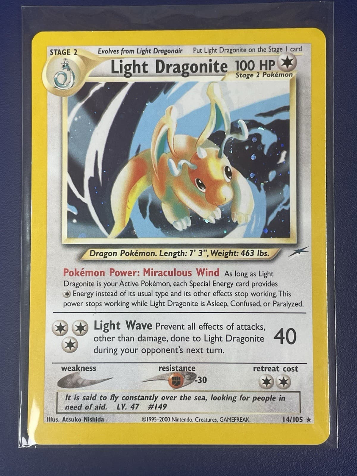The Pokémon Company Light Dragonite 14/105 Neo Destiny Holo Rare English 100HP