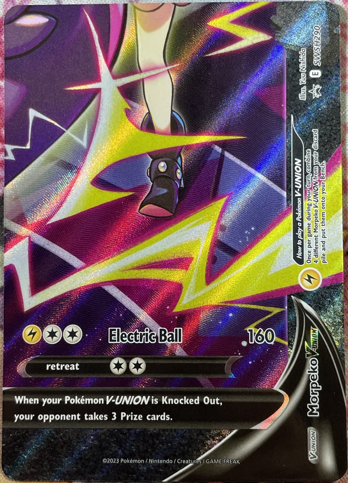 Morpeko V-Union Black Star Promo - SWSH290 - Sword & Shield Pokemon 2023