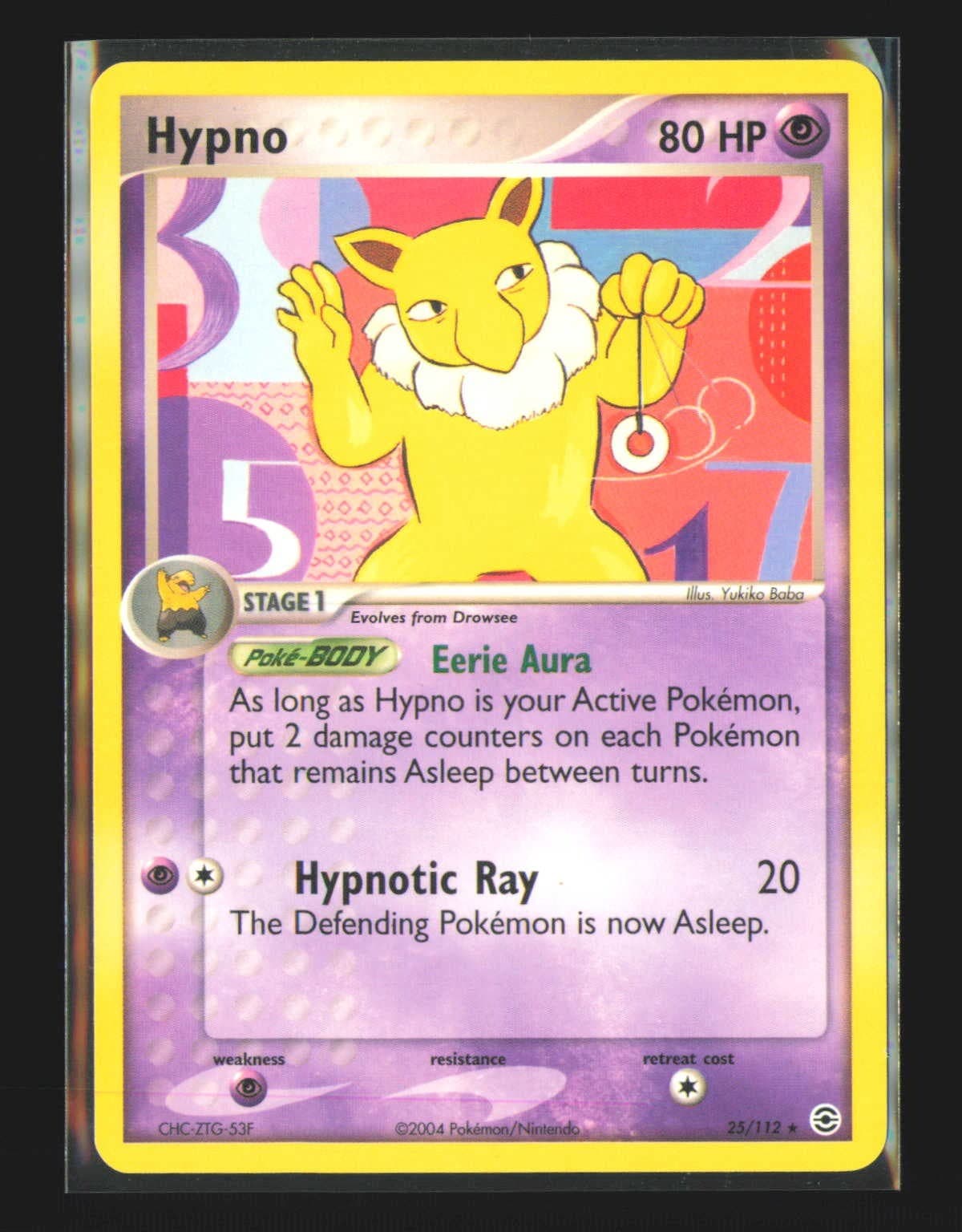 Pokemon EX FireRed & LeafGreen #25/112 Rare Hypno