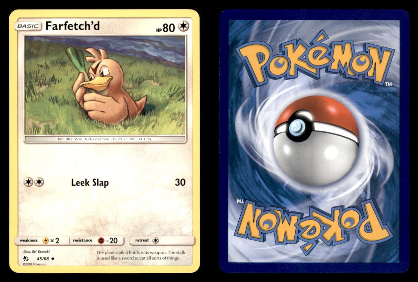Pokemon Hidden Fates Farfetch'd 45/68 2019 Uncommon
