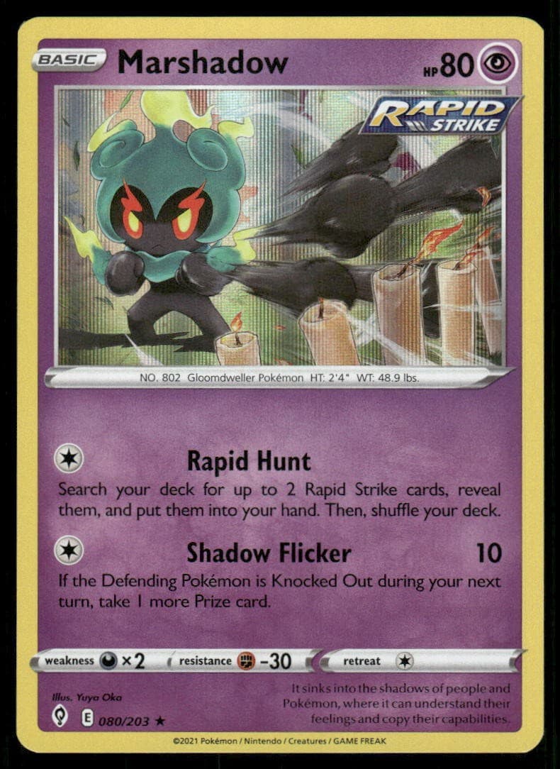 Marshadow 080/203 Holo Rare Evolving Skies Pokemon Lightly Played
