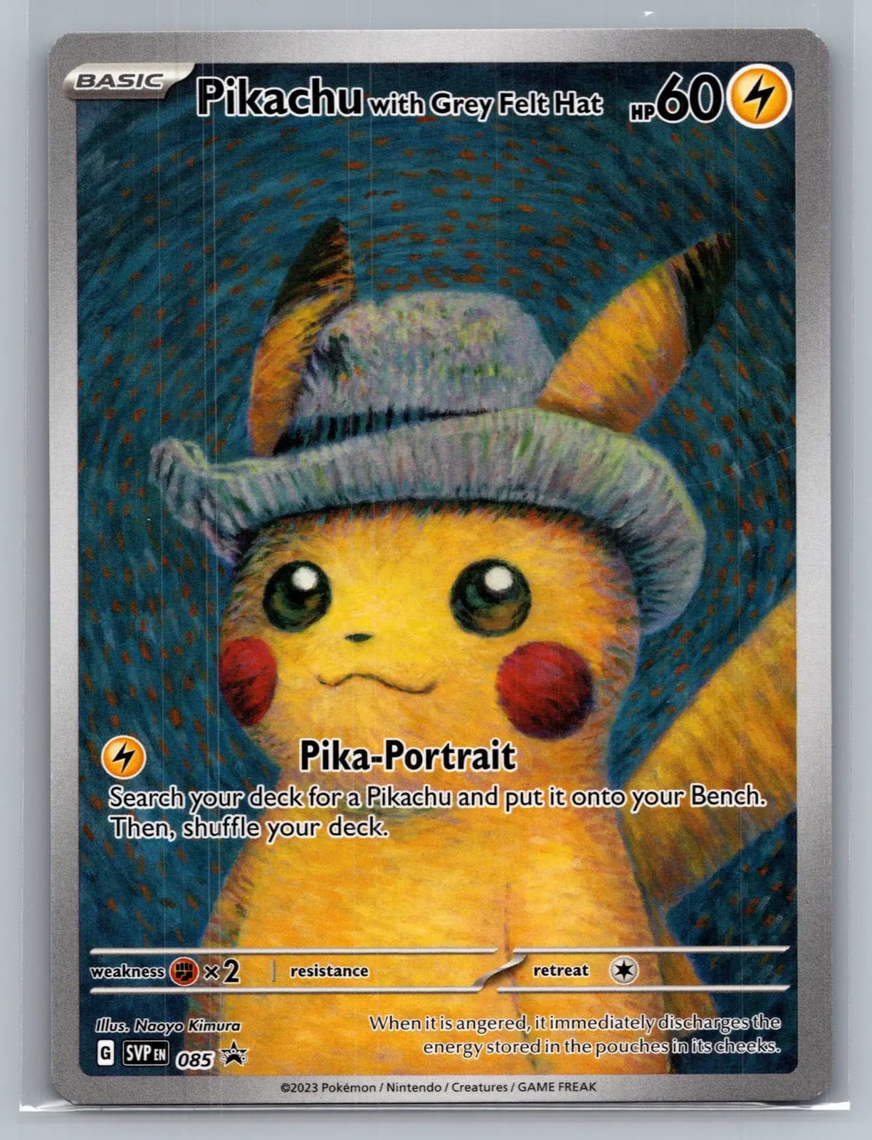 Pikachu With Grey Felt Hat #085 Scarlet & Violet Pokemon TCG