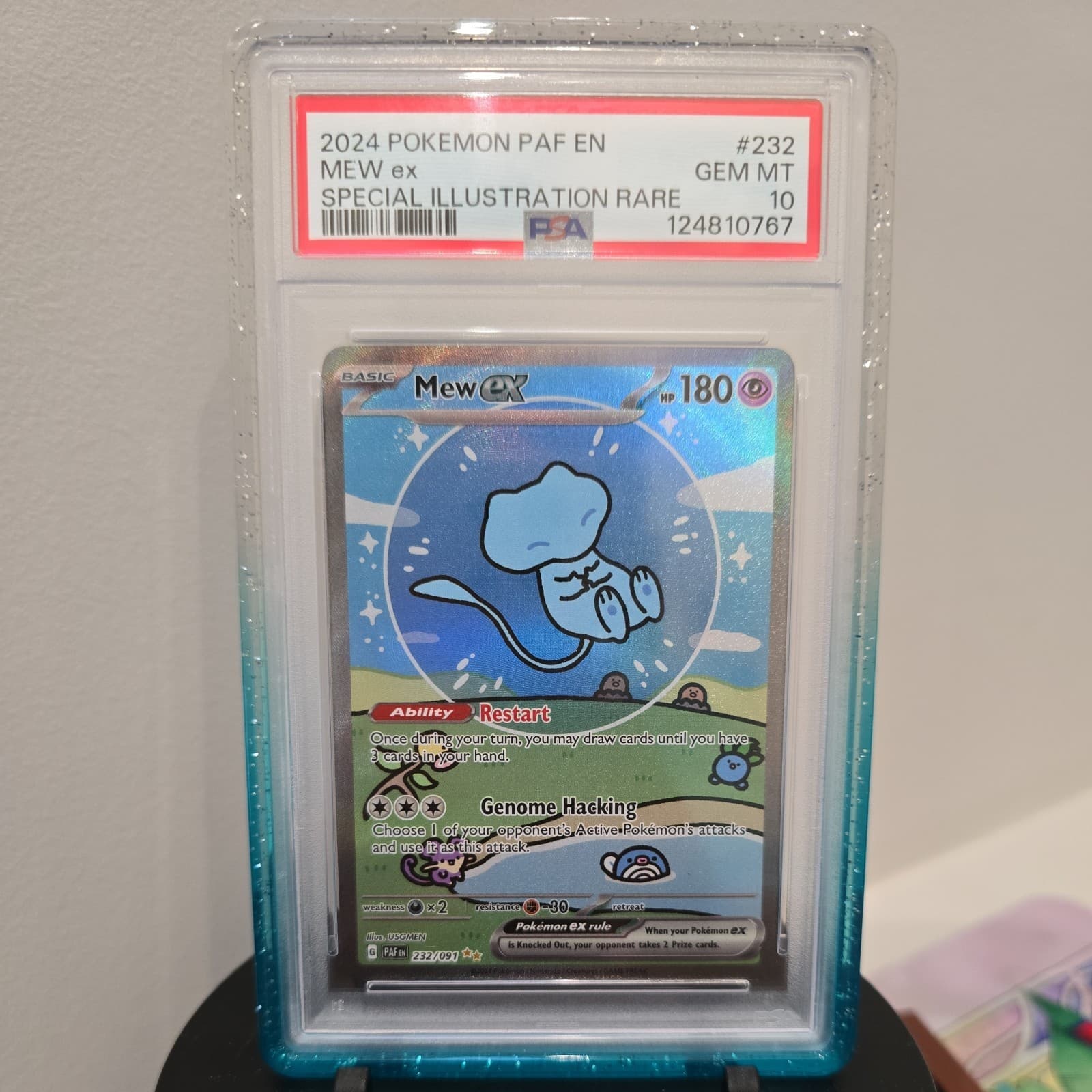 2024 POKEMON PAF EN-PALDEAN FATES SPECIAL ILLUSTRATION RARE #232 MEW EX PSA 10