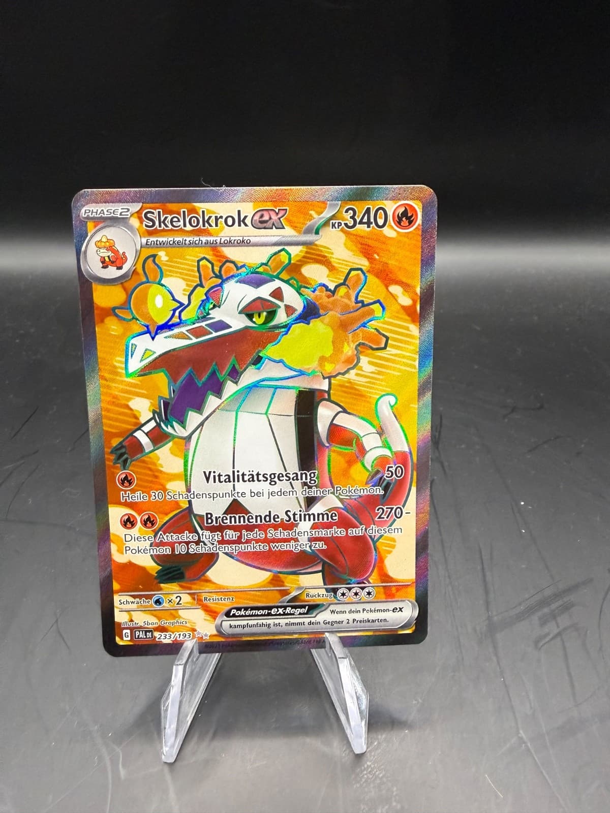 Pokemon Karte - Skelokrok EX 233/193 - Entwicklungen in Paldea - Full Art - Holo