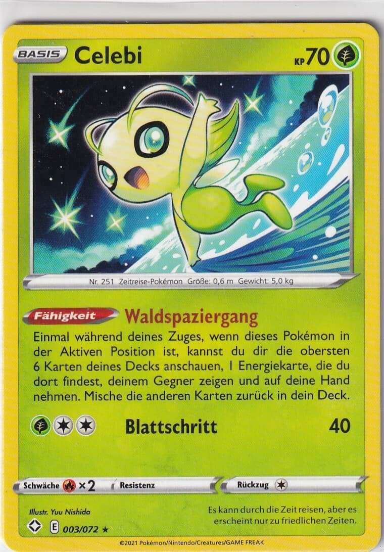 Pokemon Karte Shining Fates 3/72 Celebi deutsch