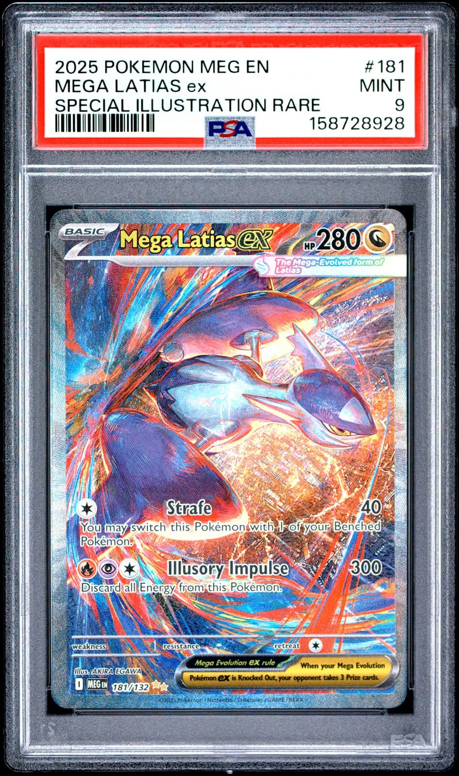 MEGA LATIAS EX 181/132 SPECIAL ILLUSTRATION RARE MEGA EVOLUTION POKEMON PSA 9