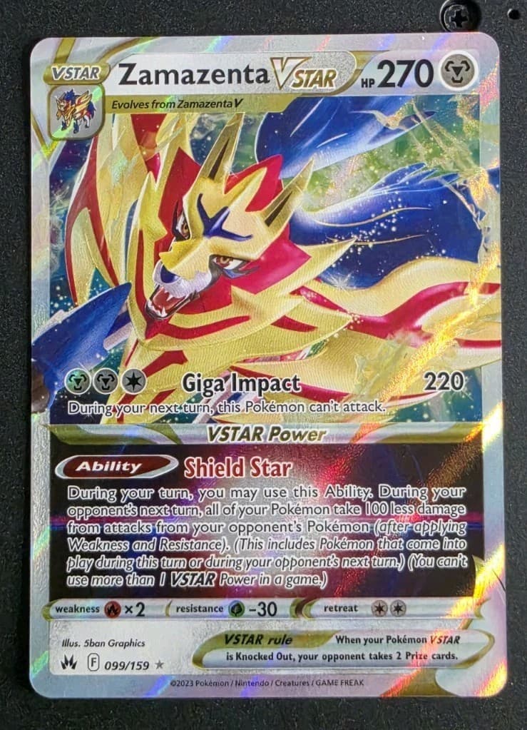 Pokémon TCG Zamazenta VSTAR Crown Zenith 099/159 Holo Ultra Rare