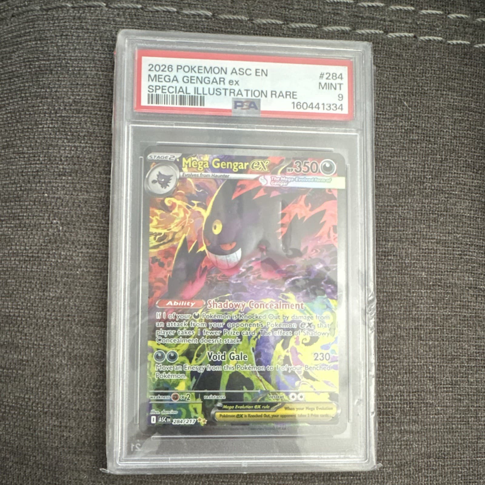 Pokemon Co. Mega Gengar ex 284/217 Me: Ascended Heroes SIR Holo PSA 9 2026