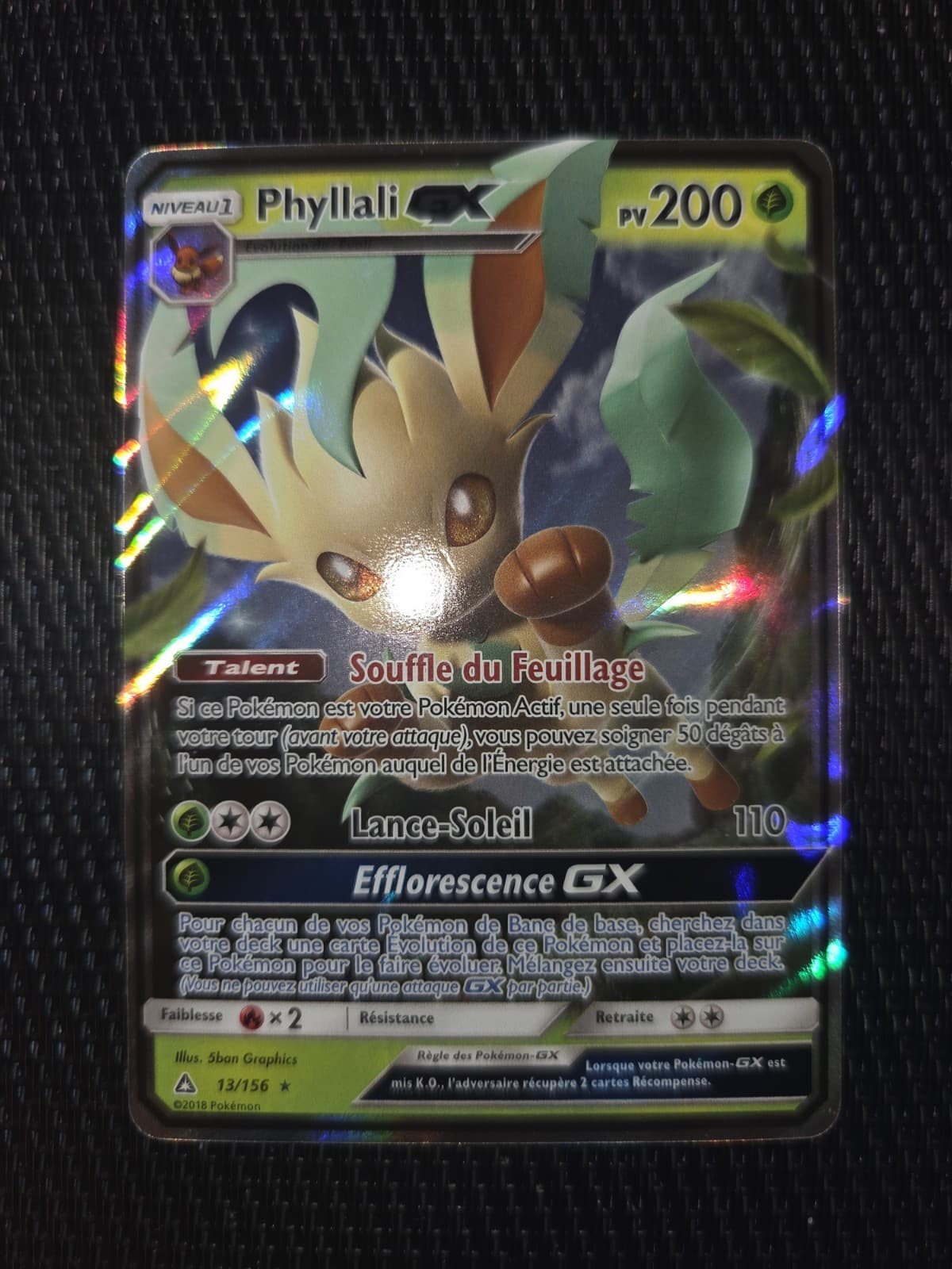 Carte Pokémon Phyllali GX 13/156 SL5 Soleil & Lune Ultra Prisme FR