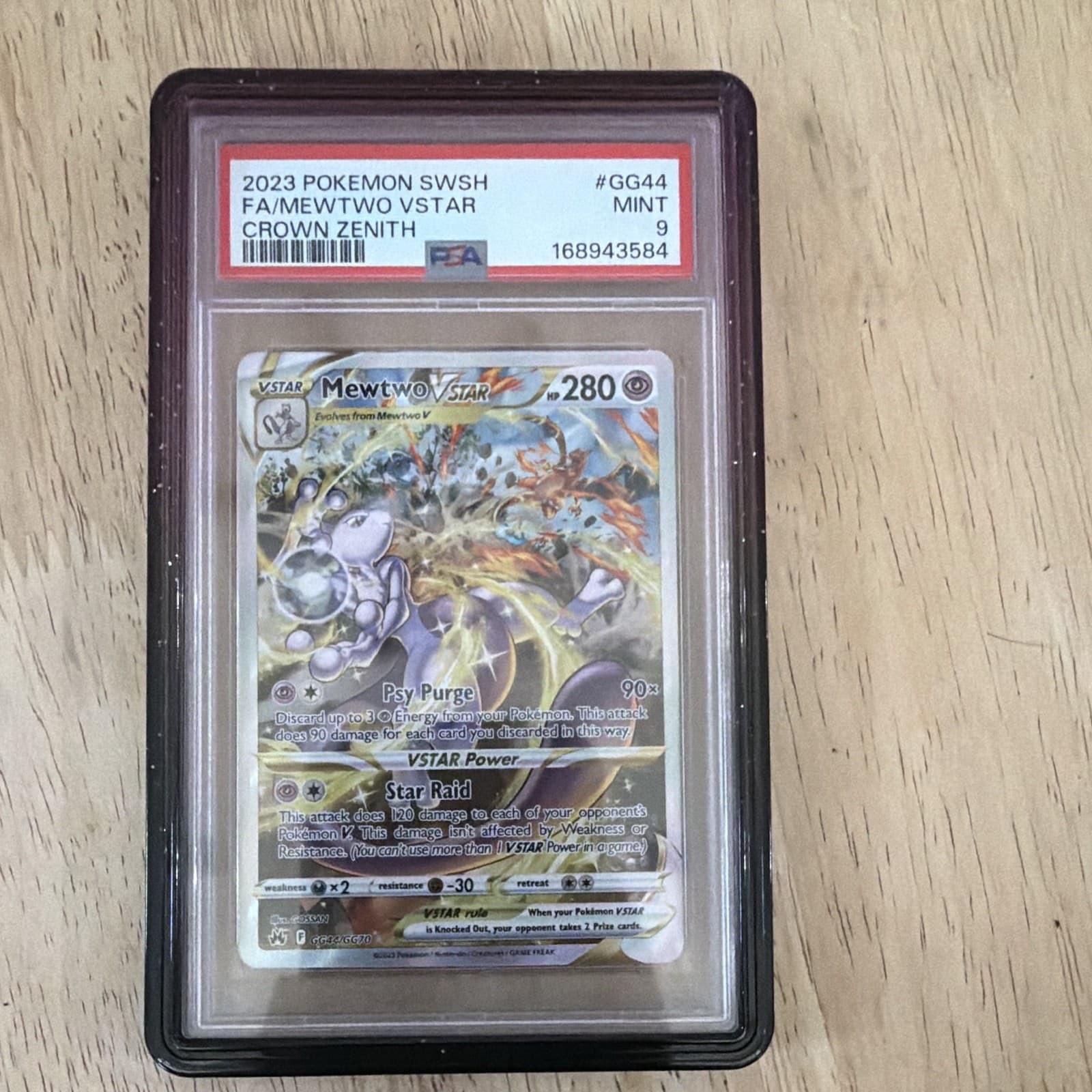 Mewtwo VSTAR GG44/GG70 PSA 9 2023 Crown Zenith Galarian Gallery FA Holo