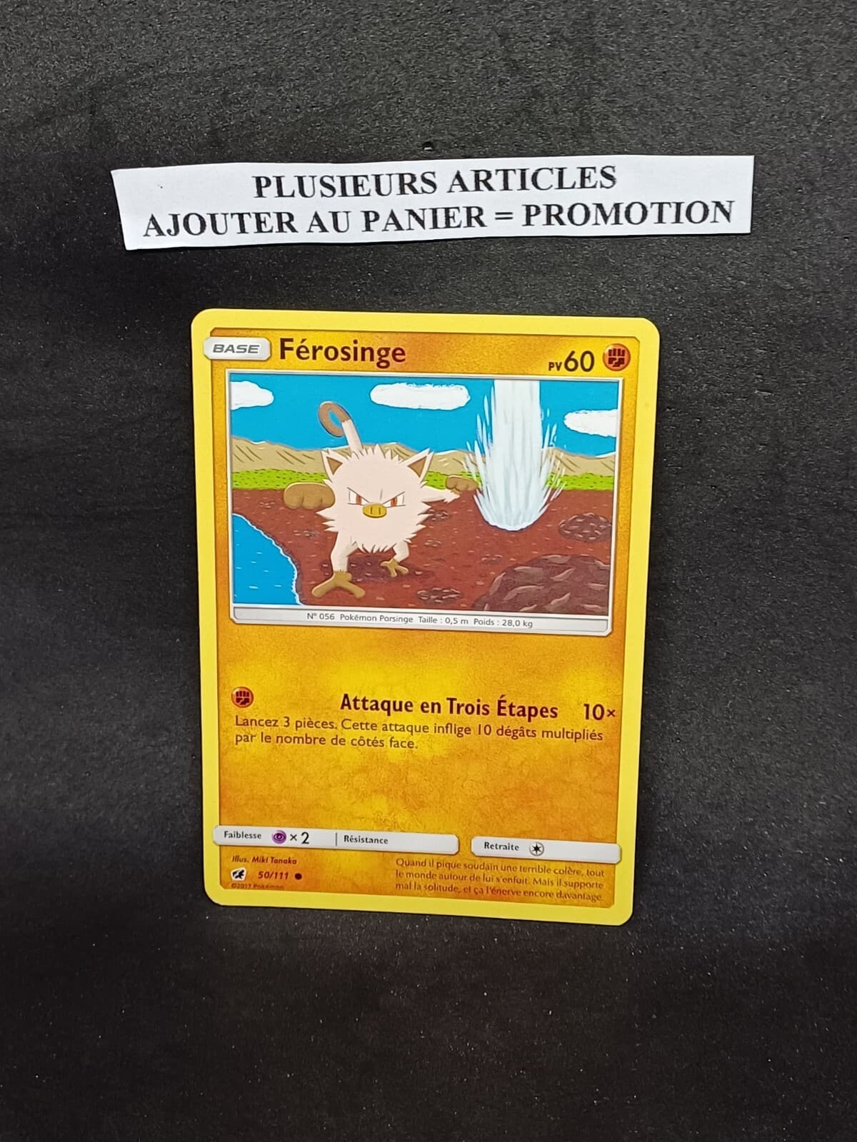 Carte Pokemon Française Ferosinge 50/111 Invasion Carmin