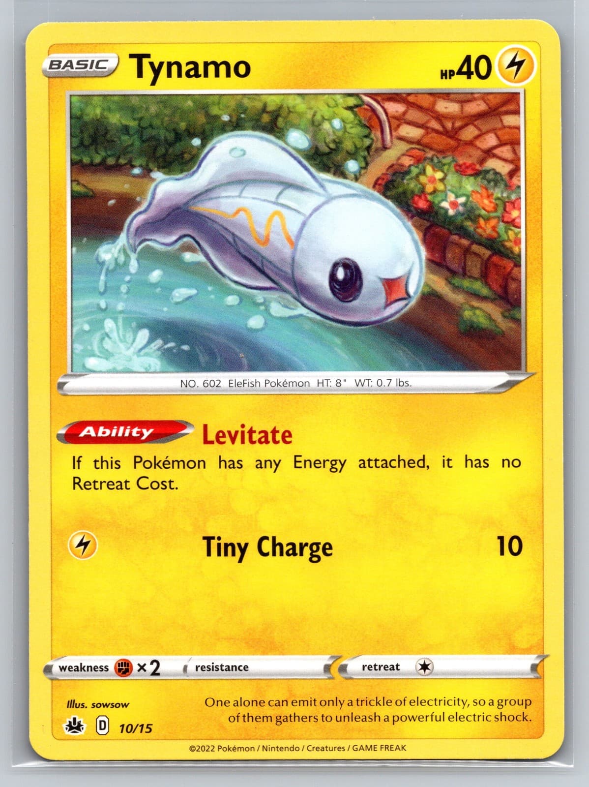 Tynamo 10/15 McDonalds Collection 2022 Common Electric-Type Basic Pokemon TCG