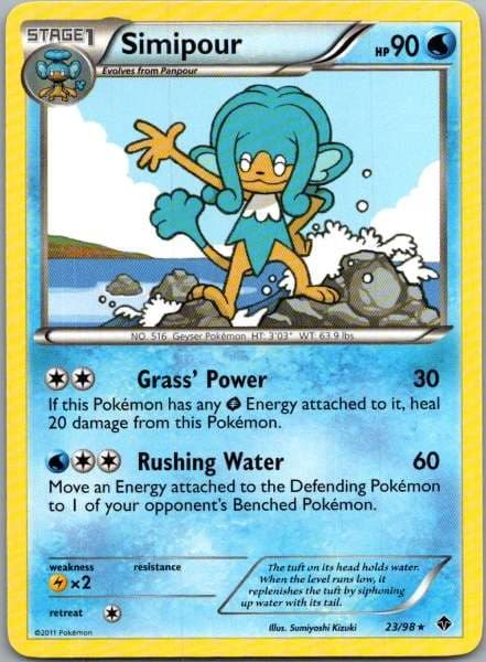 Simipour 23/98 Emerging Powers Rare NM Pokemon TCG