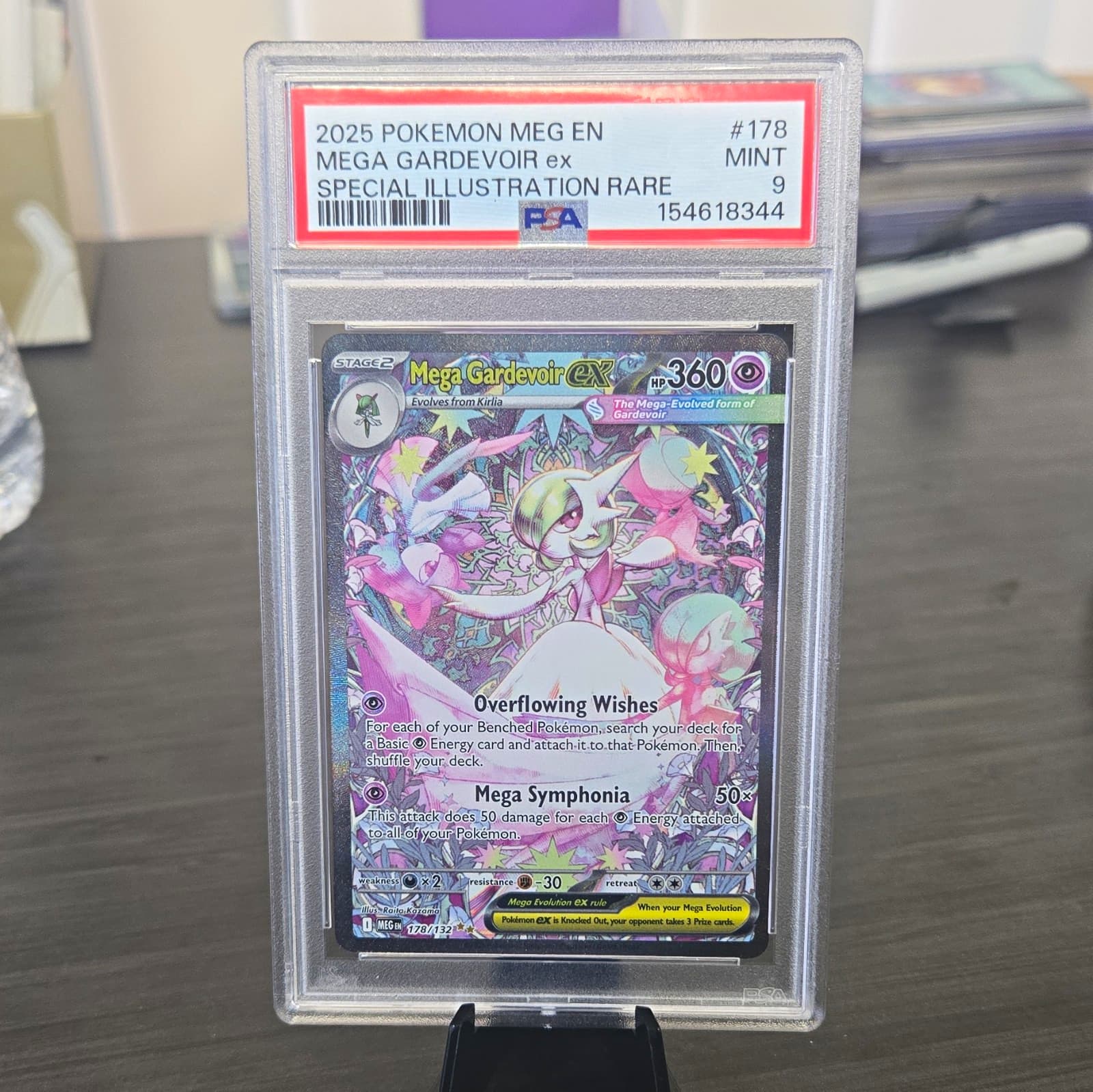 Mega Gardevoir ex PSA 9 Pokemon TCG ME01 178/132 Holo SIR English 2025