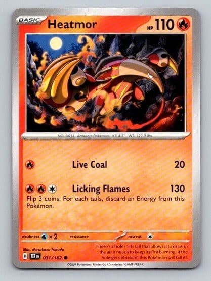 2024 Pokemon Card Temporal Forces Heatmor 31/162