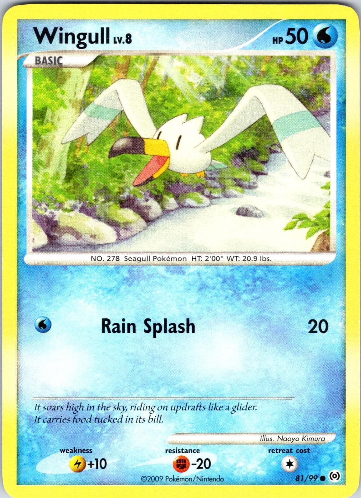 Wingull 81/99 Common Arceus Pokemon Lightly Played