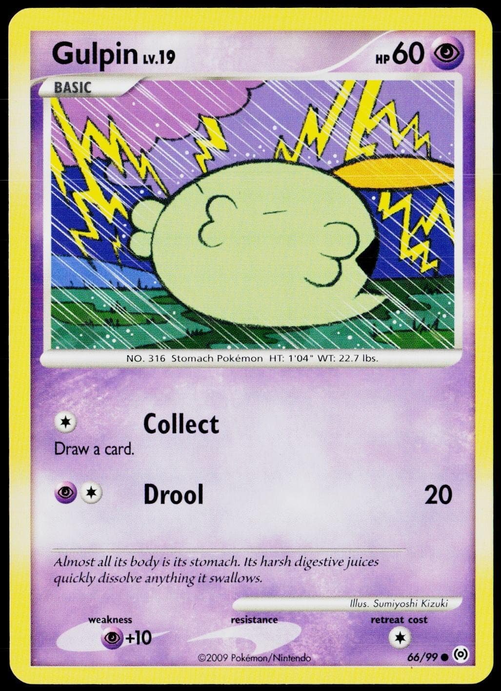 Gulpin 66/99 Common Arceus Pokemon Lightly Played