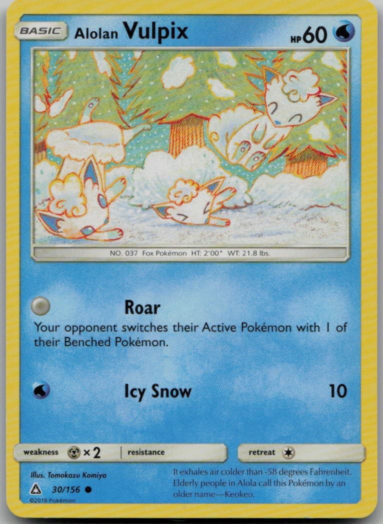 Alolan Vulpix 30/156 Common SM - Ultra Prism LP Pokemon