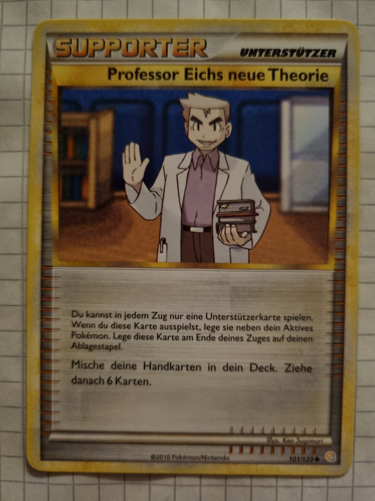 Pokémonkarte Professor Eichs neue Theorie 101/123 HeartGold & SoulSilver