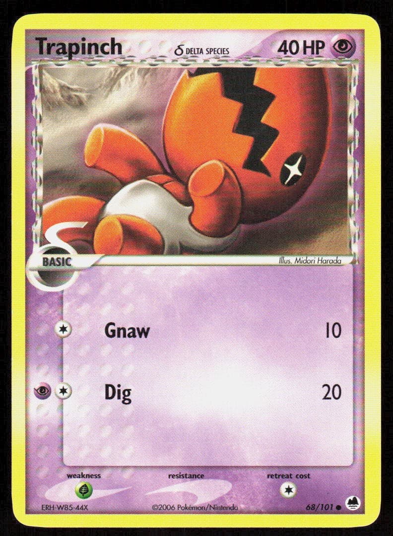 Trapinch 68/101 Common Dragon Frontiers Pokemon Heavily Played