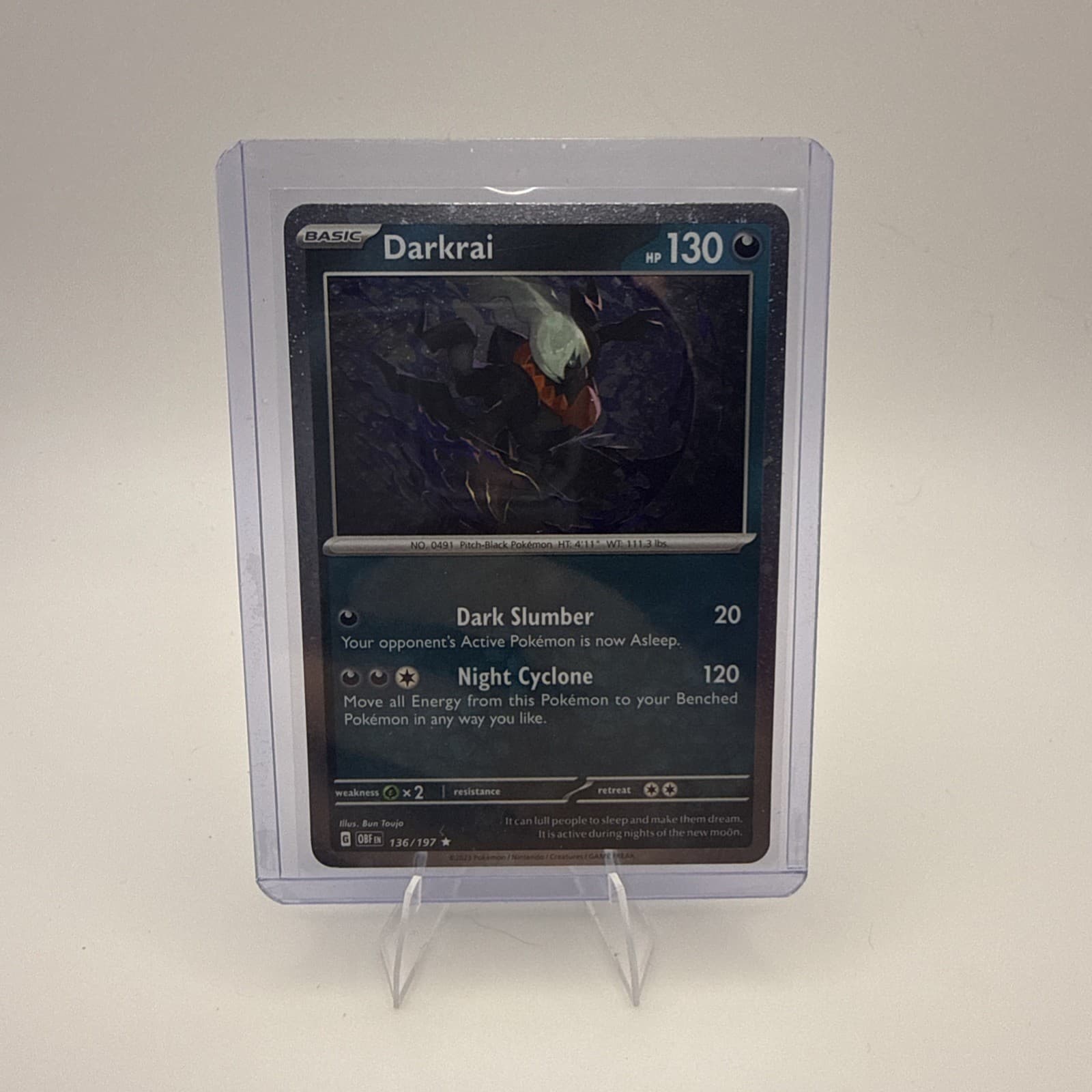 Pokemon Darkrai obsidian flames 136/197 cosmos holo