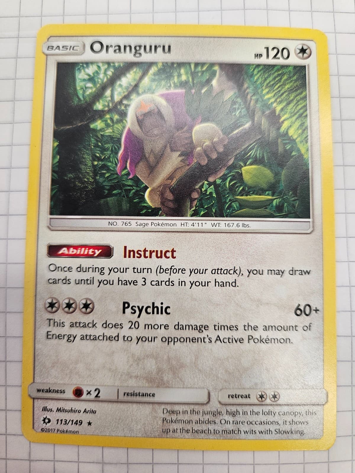 Pokémonkarte Kommandutan 113/149 Sonne & Mond Selten Original