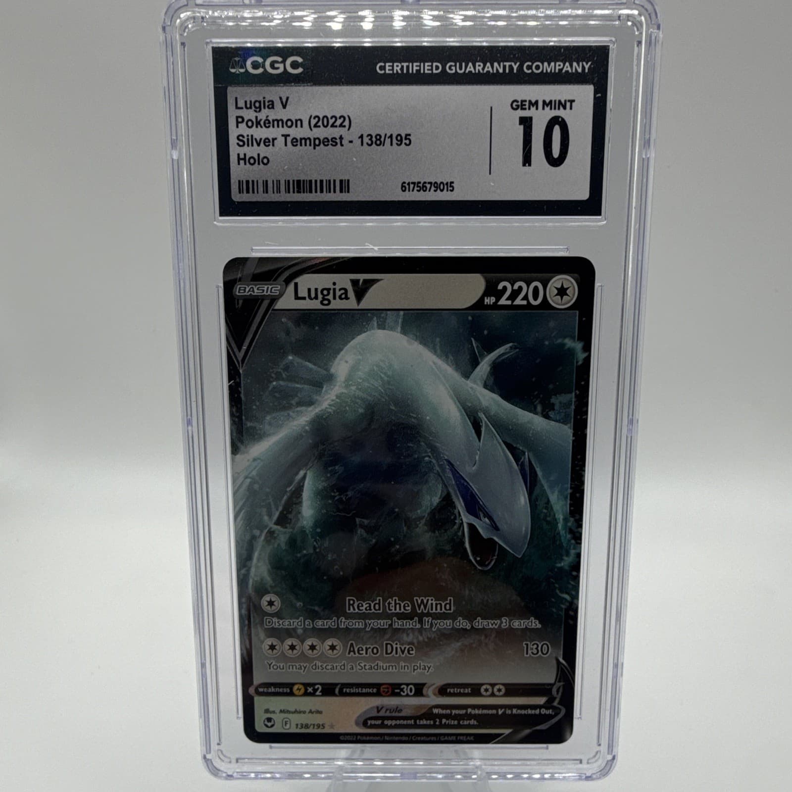 CGC 10 Lugia V 138/195 Swsh12: Sword & Shield - Silver Tempest Holo