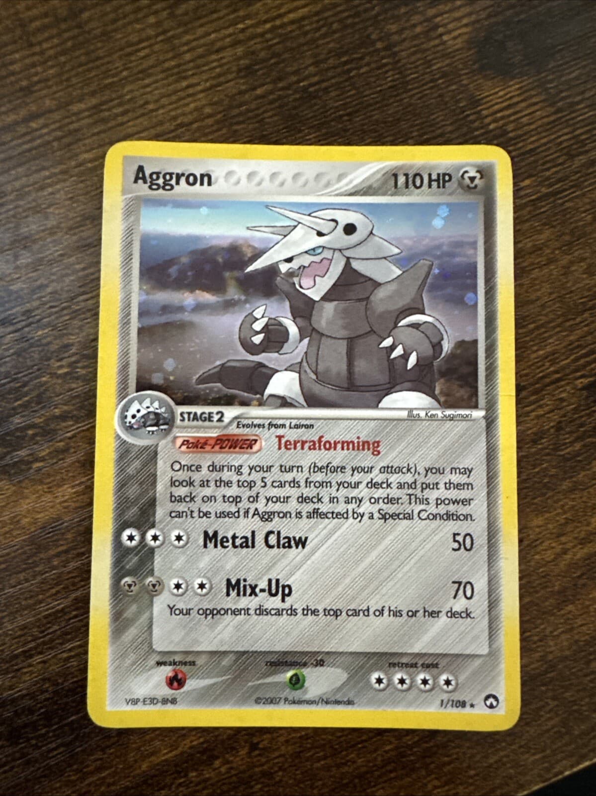 2007 Pokemon, EX Power Keepers, #1/108 Aggron, Holo Rare