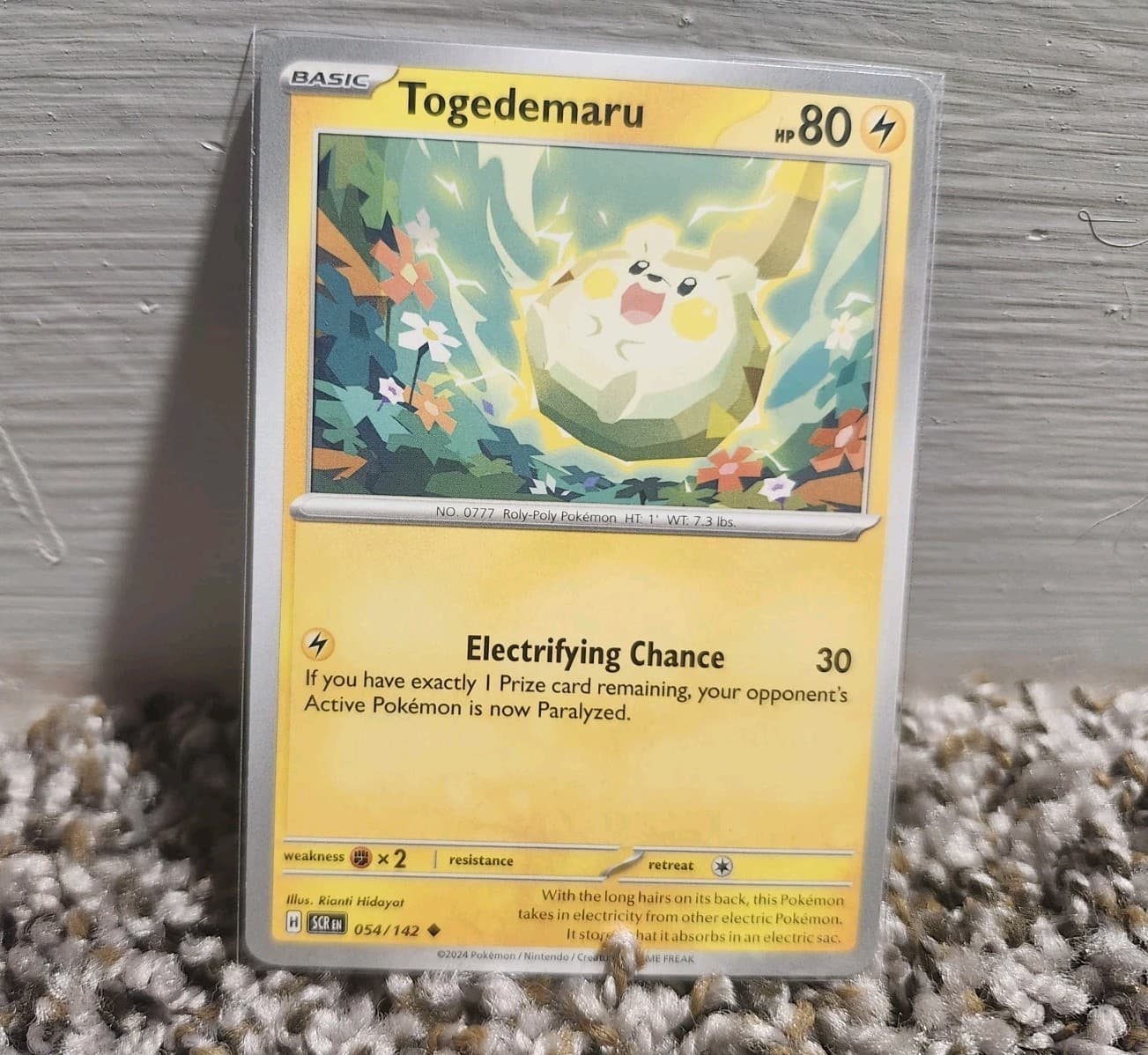 Togedemaru - 54/142 Stellar Crown - Pokémon TCG