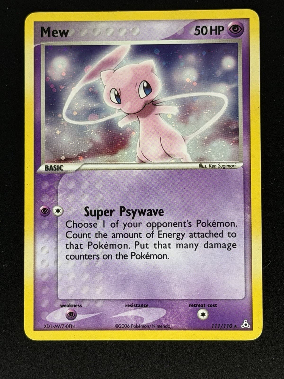 Pokemon Mew 111/110 Holo EX Holon Phantoms Secret Rare LP/MP