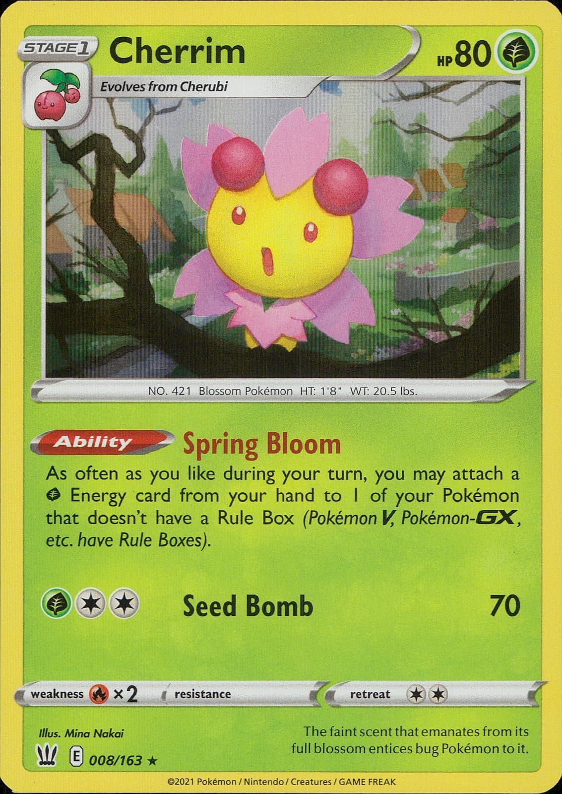 Pokémon TCG Battle Styles Cherrim 008/163