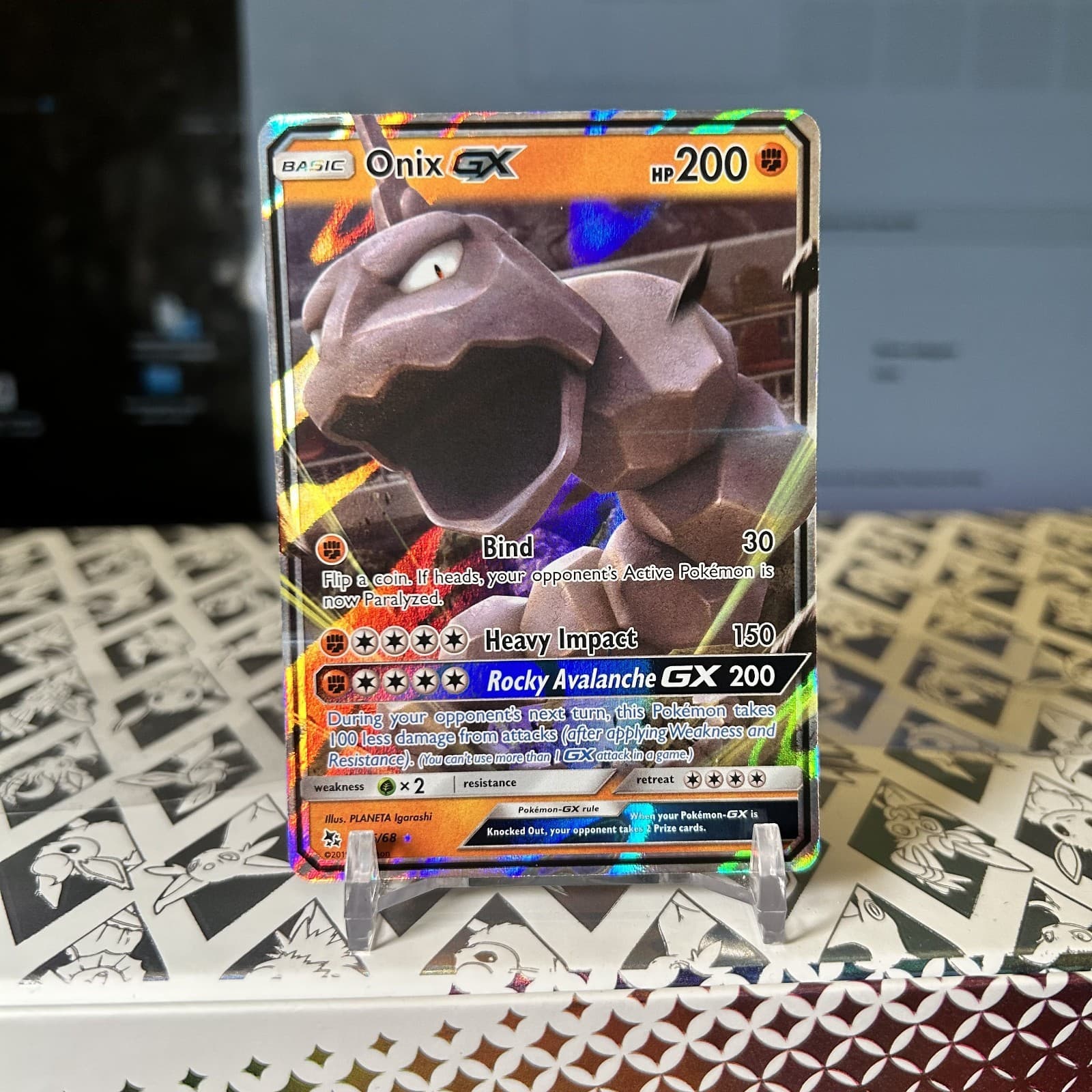 Onix GX 36/68 Holo Ultra Rare Hidden Fates Pokemon TCG Near Mint