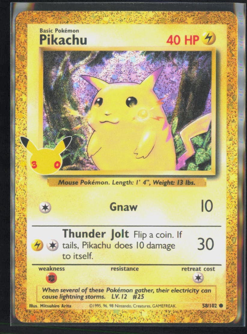 Pokemon Pikachu ME: 30th Celebration Classic Collection 58/102 Holo NM