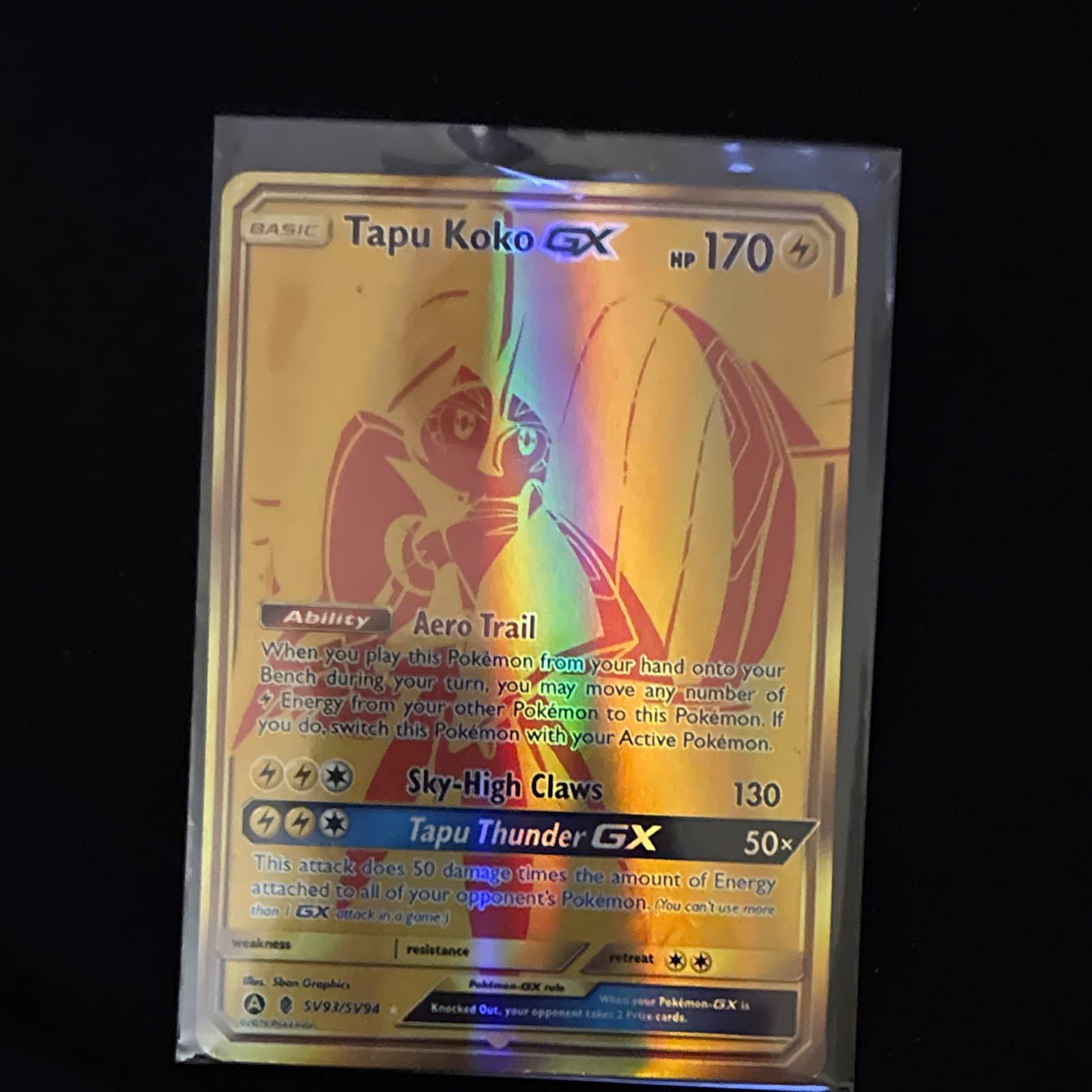 The Pokémon Company Tapu Koko GX SV93/SV94 Hidden Fates Holo Shiny ENG 170HP