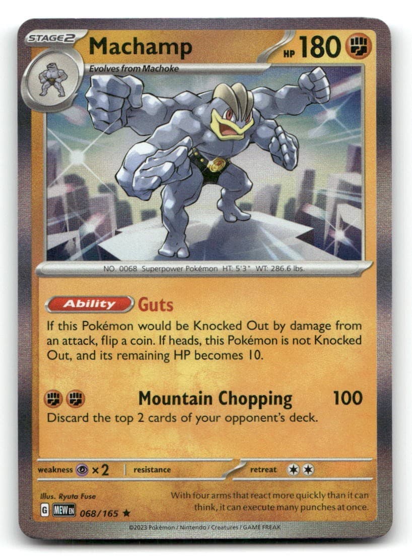 Machamp Holo SV: Scarlet & Violet 151 068/165 NM Pokemon