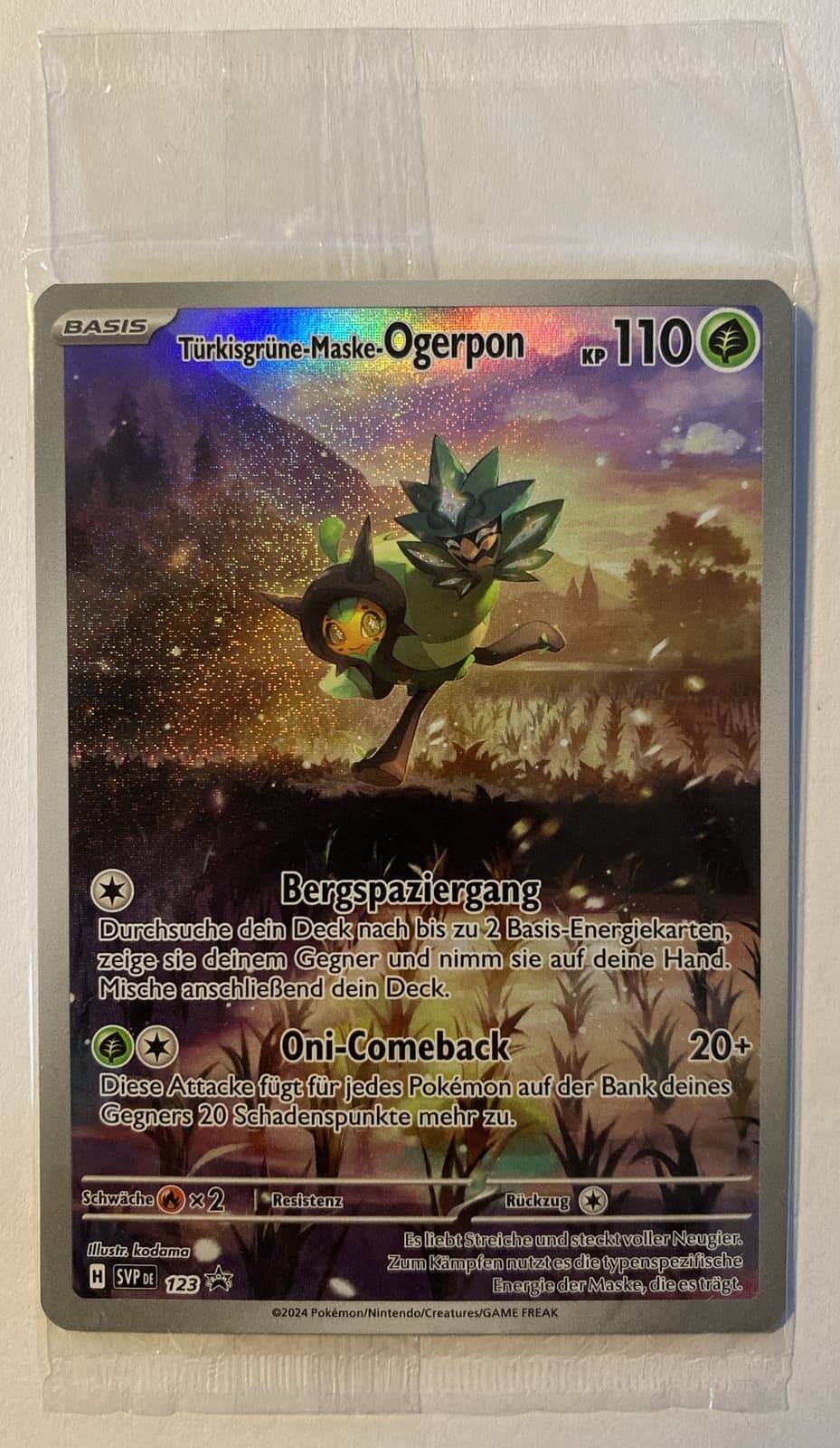 Pokemon Türkisgrüne-Maske-Ogerpon AR | Deutsch SVP DE 123 Promo | Sealed OVP