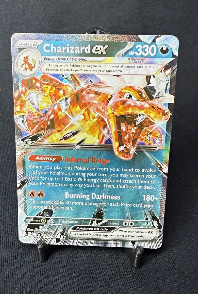 Charizard ex 125/197 Obsidian Flames Double Rare Holo Pokemon English Near Mint