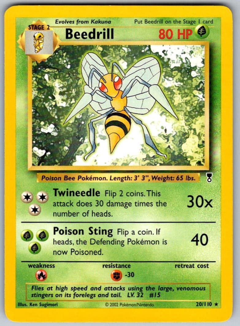Beedrill 20/110 Rare Legendary Collection Pokemon Lightly Played