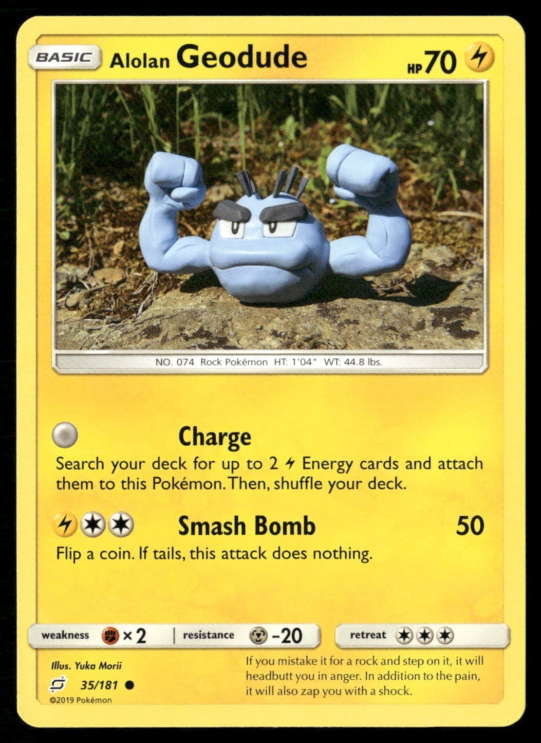 Alolan Geodude 35/181 Common Team Up Pokemon NM/M