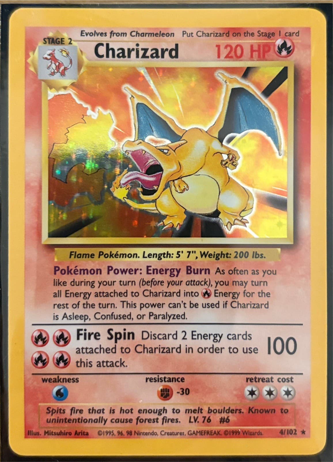Charizard Base Set Unlimited 4/102 Holo MINT 