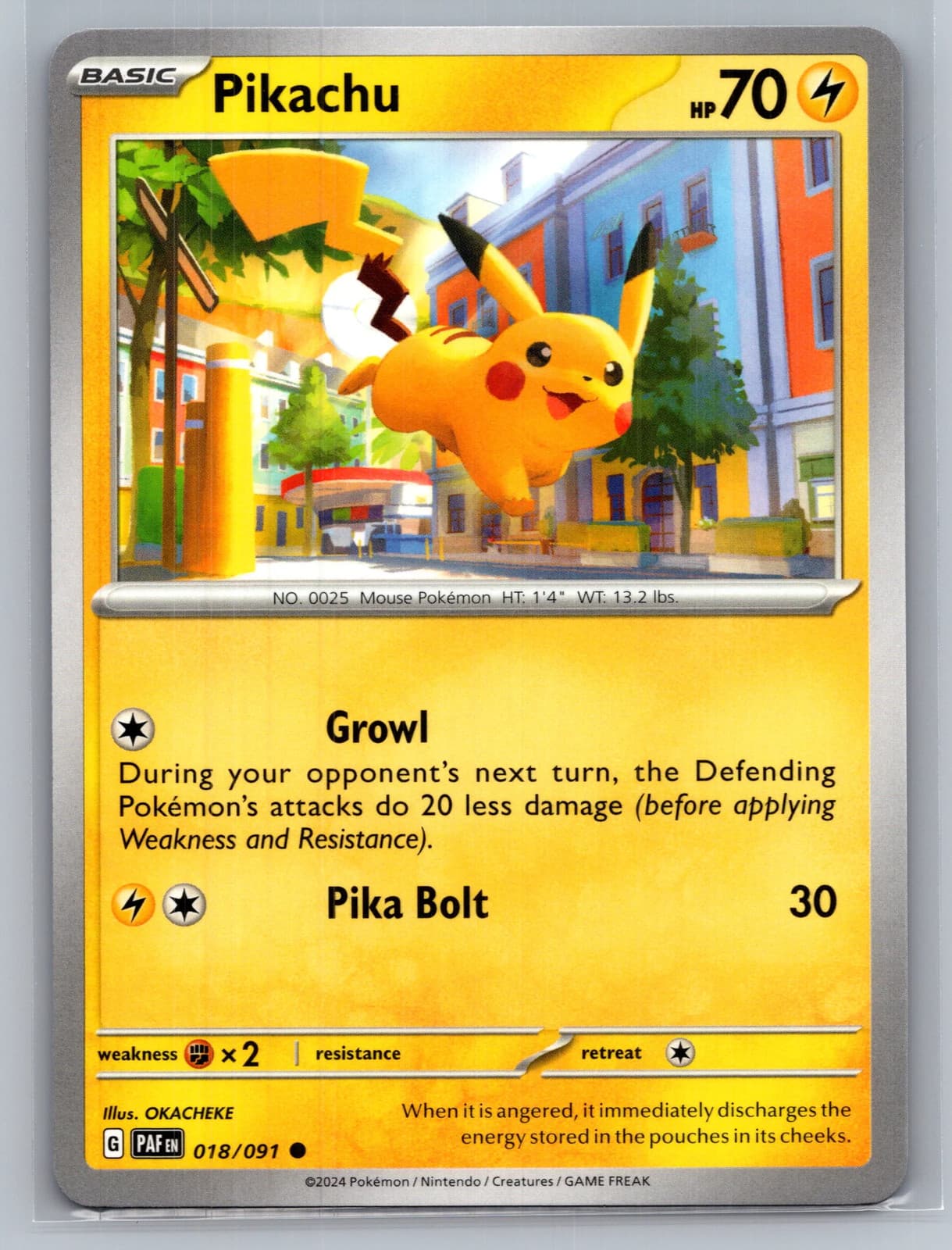 Pikachu #18/91 2024 Paldean Fates Pokemon TCG